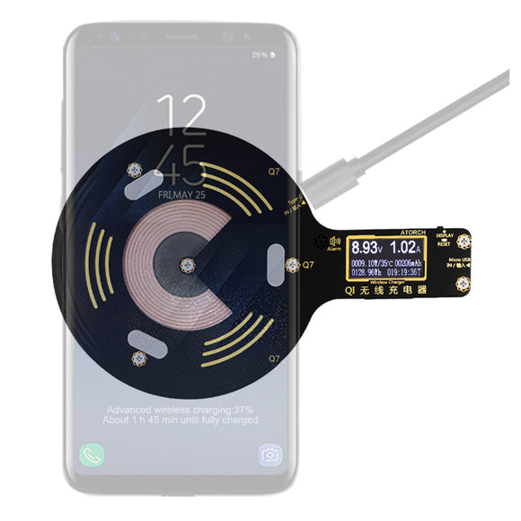 Qi QC2.0/3.0 Wireless 10W Fast Charger Mobile Phone Tester Voltmeter