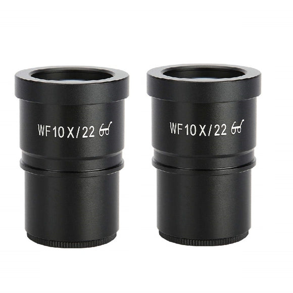 2PCS WF10X/22 Microscope Accessories Wide-Angle Eyepiece High Eye Point Interface 30mm Microscope Accessories