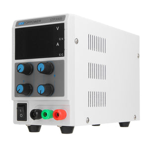 30V 5A Adjustable Switching DC Power Supply Digital Display with Power Cord Alligator Cable