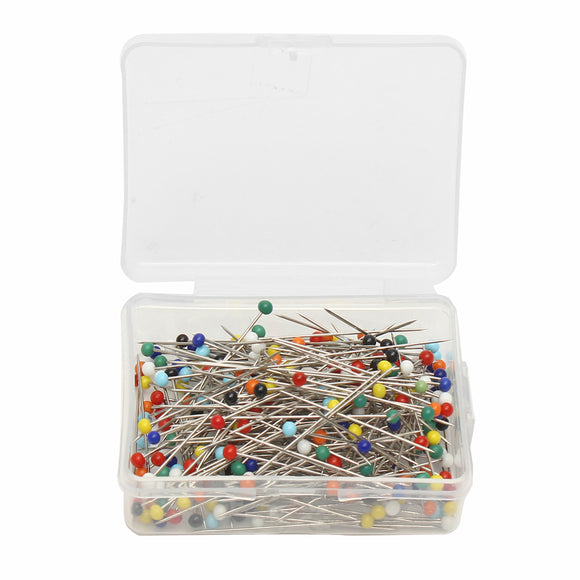 250pcs Glass Pearlized Head Pins Multicolor Ball Sewing Pins for DIY Crafts Jewelry DressMaking 38mm