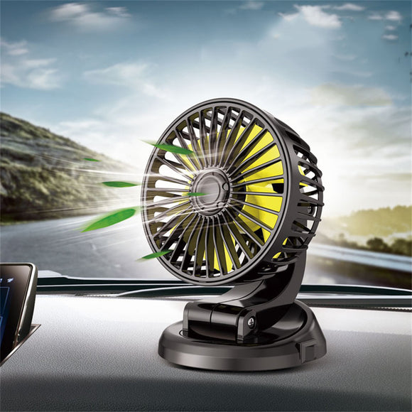 5V/12V/24V Portable Mini Car Cooling Fan USB Rechargeable Shaking Head Fan Folded Air Cooler