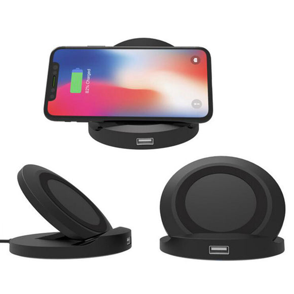 Bakeey 10W 7.5W 5W Foldable Qi Wireless Charger Charging Pad With LED Indicator For iPhone X S9+ S8