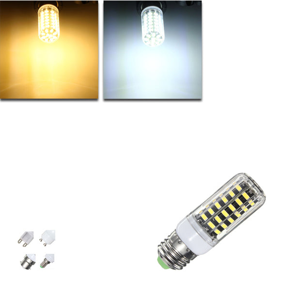 E27 E14 B22 G9 GU10 7W 64 SMD 5733 1000LM  LED Warm White White Cover Corn Bulb AC 110V