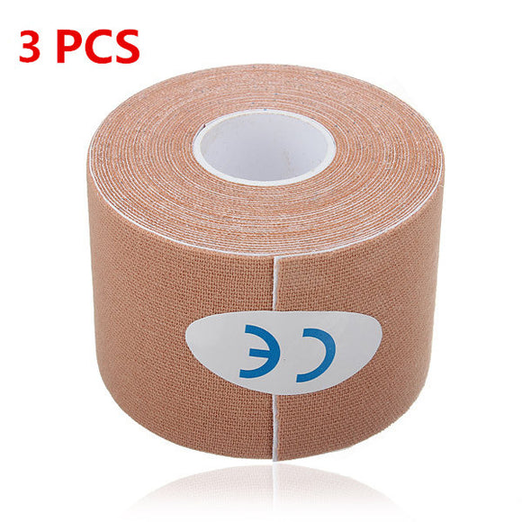 3PCS Apricot Sports Kinesiology Tape Muscles Care Therapeutic Bandage