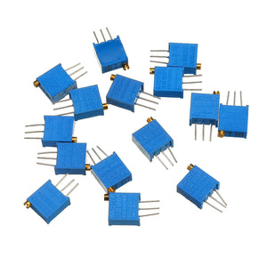 13Pcs 100R-1M 3296 Potentiometer Package 3296W Potentiometer Adjustable Resistor