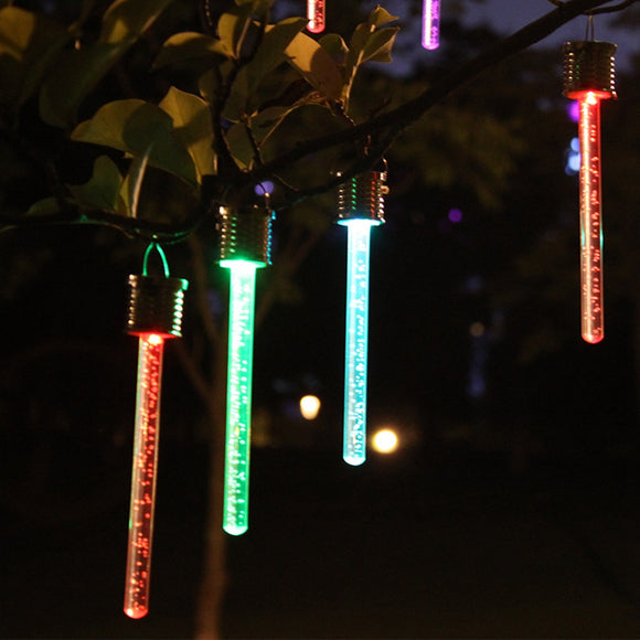 4PCS 19CM Solar Power Light Control Waterproof Colorful LED Lawn Holiday Night Lamp for Yard Garden