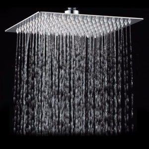 15x15cm 6 Inch Square Water-saving Pressurized Top Spray Shower Head 201 Stainless Steel