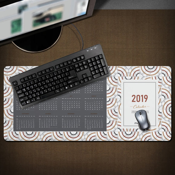 800*300*3mm the Year 2019 Calendar Large Non-slip Mouse Pad Desktop Laptop Pad Mat
