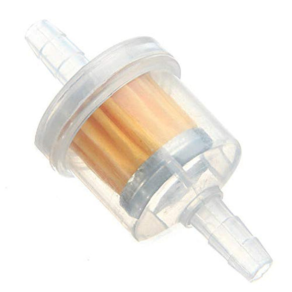 Universal 1/4 6mm Motorcycle Scooter Hose Inline Gas Fuel Gasoline Filter