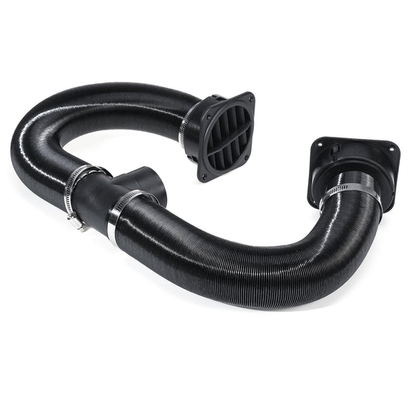60mm Heater Pipe Ducting T Piece Air Outlet Vent Clamps 50-100cm For Eberspacher