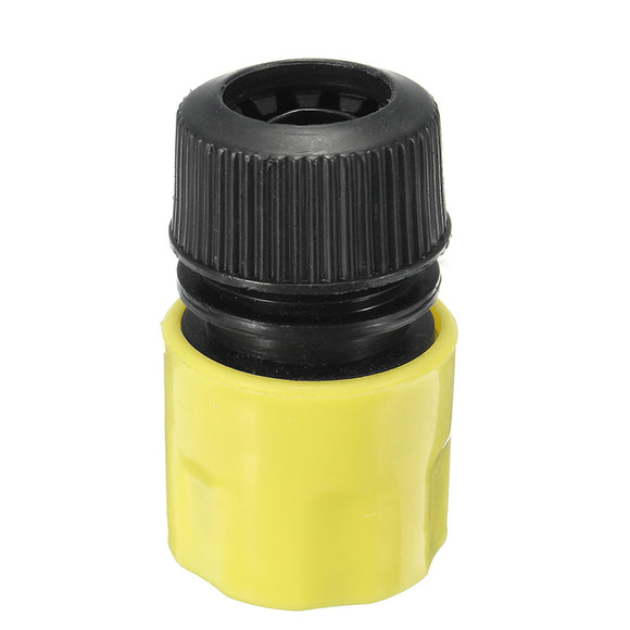 1/2 Inch Plastic Water Hose Pipe Quick Connector Garden Tap Washer Spayer Coupler Yellow
