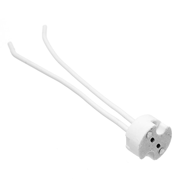 50PCS MR16 G4 Ceramic Lamp Holder Socket Connector LED CFL Halogen Adapter with Wire