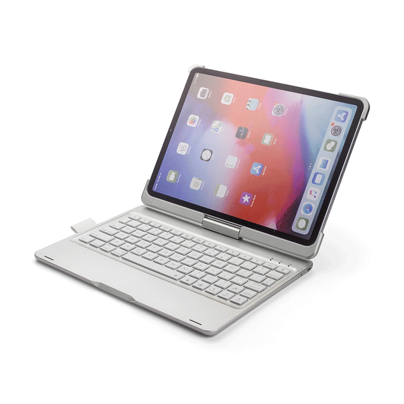 Alluminum Alloy 7 Colors Backlit 360 Rotation Wireless bluetooth Keyboard For iPad Pro 11 Inch 2018