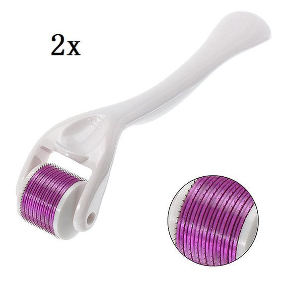 Y.F.M 2pcs 0.3mm Therapy Derma Needling Roller Skin Care Whitening Anti Wrinkles Acne Scars
