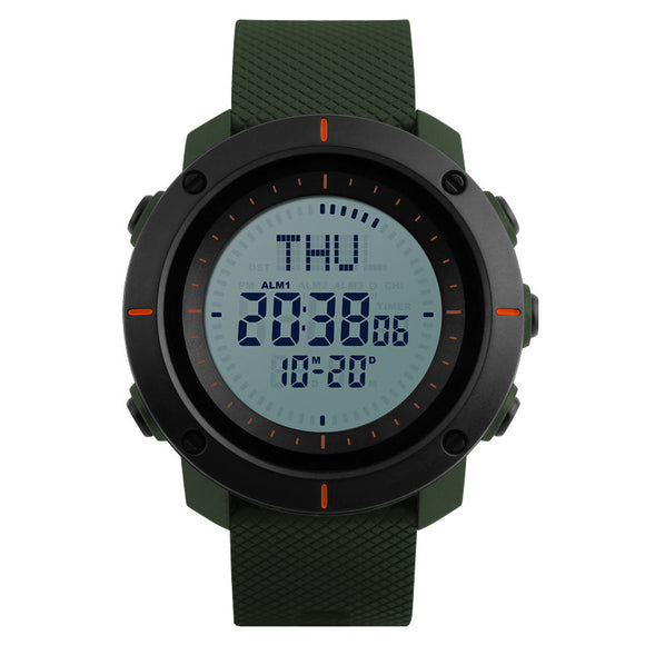 SKMEI 1216 Men Digital Watch Outdoor Compass Chronograph 50M Waterproof Sport Watch