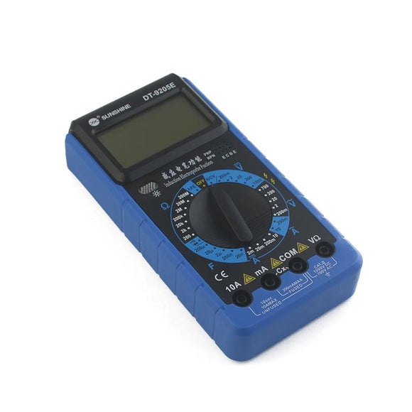 SUNSHINE Digital Multimeter LCD Display Auto Power Off Ranging AC/DC Voltage Current Induction Elextroprobe Data Retention