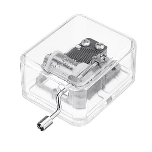 3pcs DIY 18 Tone Crystal Mini Hand Music Box With Case
