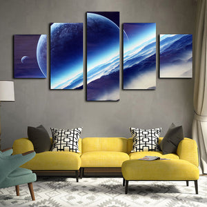 5 Cascade Night Sky Interstellar Space Globe Canvas Wall Painting Picture Home Decoration No Framed