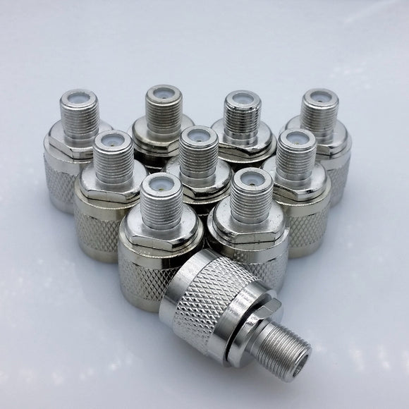 10Pcs N-Type N Male Plug to F Female Jack RF Coaxial Adapter Connector