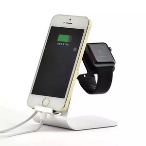 2 in 1 Aluminum Stand Holder for iWatch Samsung Galaxy S6 S7 iPhone 5s 6 6s Plus