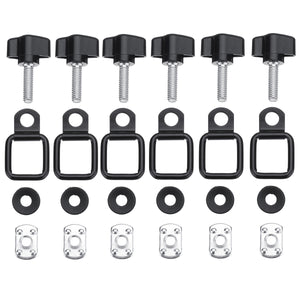 Hardtop Cover Quick Release Thumb Screw/ Nut/ Washer/ Tie-Down-D-rings Kit For Jeep