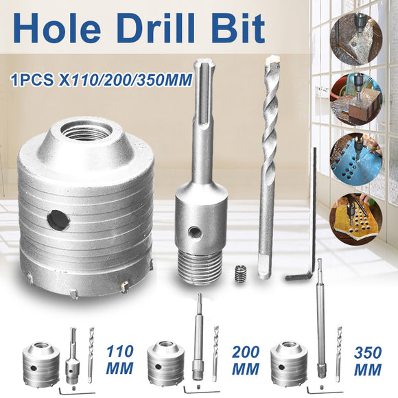 65MM Concrete Cement Wall Hole Saw Cutter Drill Bit 110MM/200MM/350MM SDS Shank Rod Wrench Tool Kit