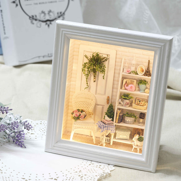 CuteRoom DIY Sunshine Zakka Room Dollhouse Kit Photo Frame Design Decor Collection Gift W-005