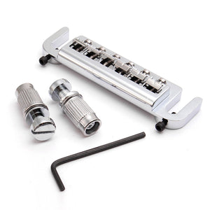 Chrome Badass Style Wrap Around Bridge Tailpiece For LP Electric Guitar