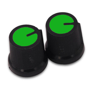 50Pcs Green Plastic For Rotary Taper Potentiometer Hole 6mm Knob