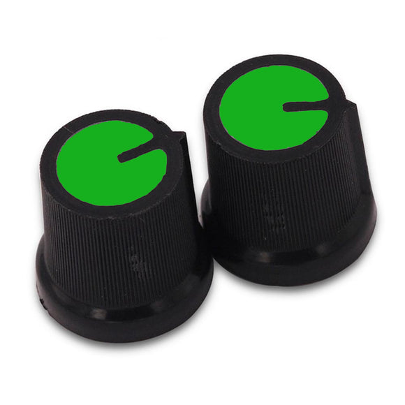 50Pcs Green Plastic For Rotary Taper Potentiometer Hole 6mm Knob