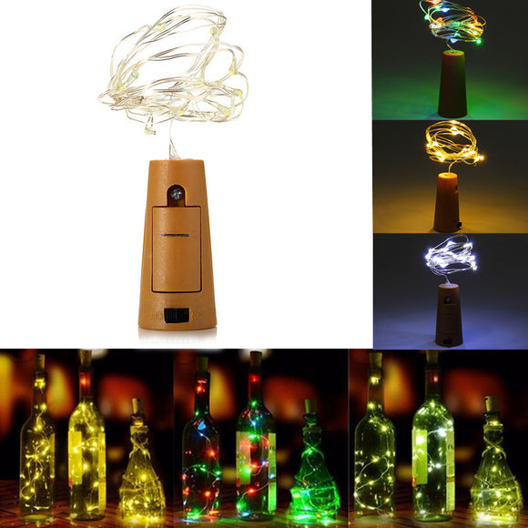 75cm 15 LED Cork Bottle Stopper Light Glass Wine Copper Wire Fairy String for Xmas Party Wedding