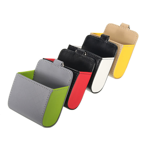 Car Air Vent PU Bag Phone Holder Storage Box Organizer Pocket Pouch