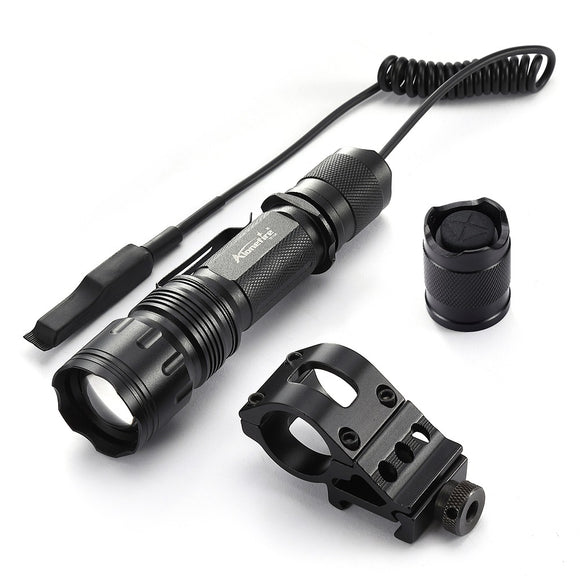 Alonefire TK104 XM-L2 LED 5000Lumens 5Modes Zoomable Waterproof Tactical Flashlight 18650 Flashlight