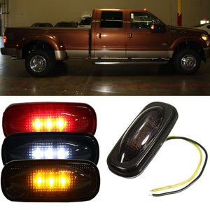 For Ford F350 F450 LED Fender Bed Side Marker Lights Lamps Smoke Lens