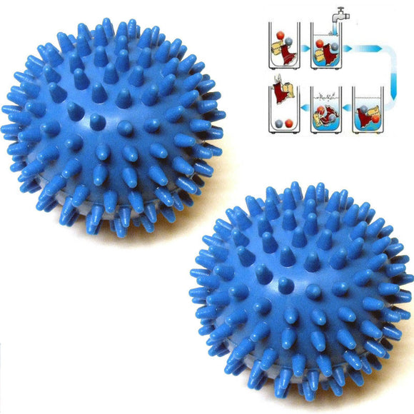 2 Pcs Washing Laundry Dryer Ball No Chemicals Soften Cloth Drying Fabric Softener