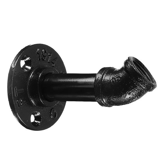 4 Inch Industrial Retro Iron Pipe Wall Hook Towel Rack Hangers Shelf Coat with Screws