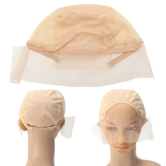 Wig Cap For Wig Making Weave Cap Elastic Hair Net Mesh Adjustable Straps