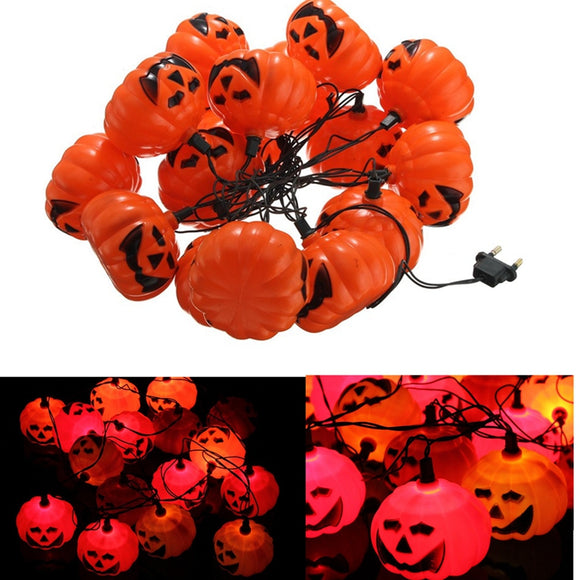 16Pcs Halloween Mini Pumpkin LED String Lights Party Decor Lamp Child Kids Toy Gift
