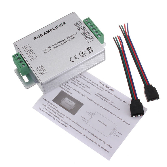 RGB SMD 5050 LED Strips Light Signal Amplifier 12V 12A