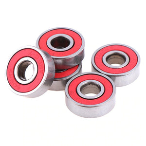 10Pcs Red 608RS Ball Bearings Skateboard Bearing C3 High Speed For Electric Motor