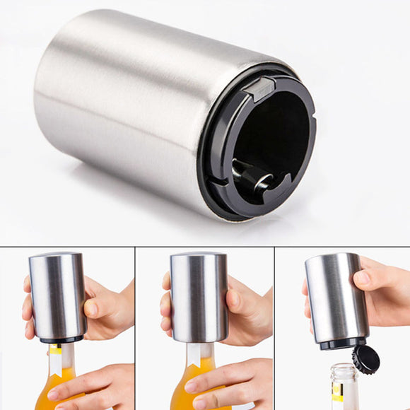 IPRee Portable EDC Automatic Bottle Opener Stainless Steel Beer Bottle Opener Camping Picnic Tool Kit