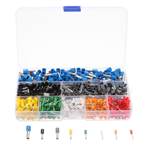 Excellway 800 PCS Connectors Terminal with Adjusting Ratchet Crimping Pliers Crimper Tool Kit