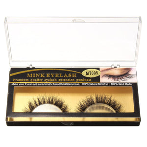 1 Pair Mink False Eyelashes Black Handmade Cluster Natural Long Eyelashes Makeup Cosplay Charming