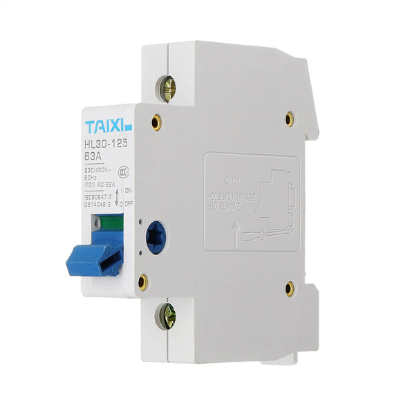 TAIXI HL30-63 2P 63A 230V Circuit Breaker MCB Direct Current C Curve Isolating Switch