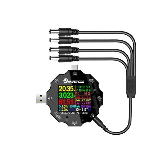 Accessories 65W Constant Current Load NTC Temperature Probe DC5525 Crocodile Clip PD3.0 QC2.0/QC3.0 Trigger Adapters For UD18 USB Tester