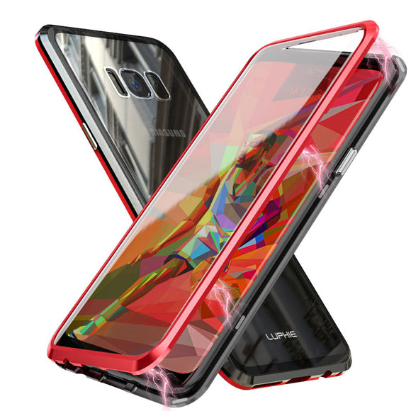 360 Full Body Magnetic Adsorption Protective Case For Samsung Galaxy S8/S8 Plus/Note 8 Aluminum Alloy Glass Cover