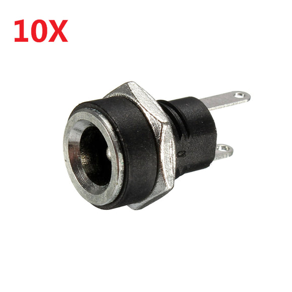 10Pcs 3A 3.5x1.3mm DC Jack Socket Plug Female Panel Mount Power Connector Adapter