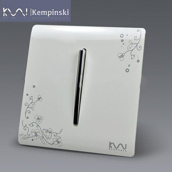 Kempinski Wall Switch Panel 250V 10A - One Switch Double Control
