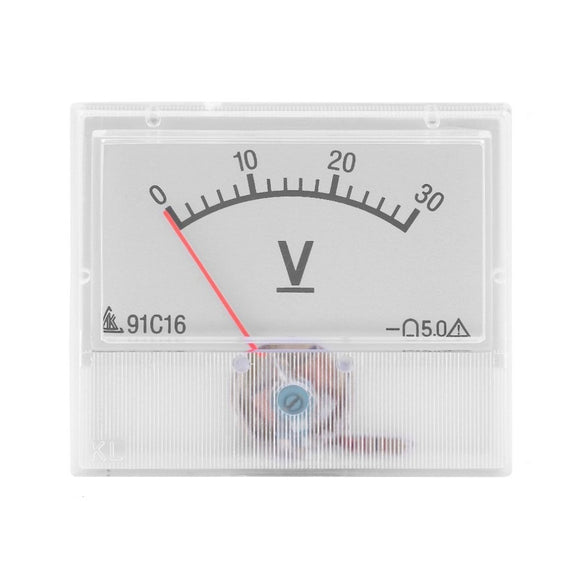 FROZEN TRAVEL Professional 0-30V DC Analog Volt Voltage Panel Meter Voltmeter Gauge With Class 2.5 Accuracy Tester Diagnostic Tool 55*47mm