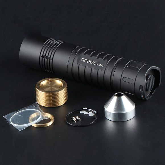 Convoy S11 Black Flashlight Host DIY LED Flashlight Shell Host Flashlight Accessories